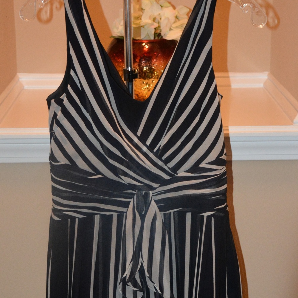 Ann Taylor- Blue and White stripe Dress
